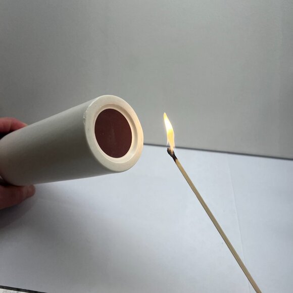 White Ceramic Matchstick Holder with 50 - 7" Matches and Striker Pad - Picture 6 of 11